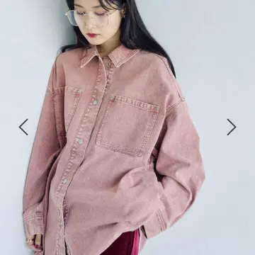 LEPSIM 렙심 프린지 패치 BIG 데님 셔츠