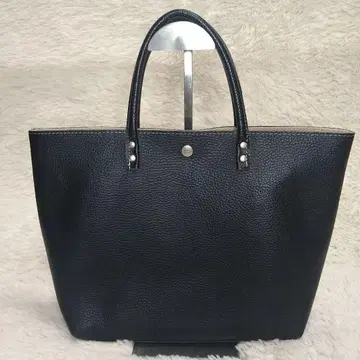 크림 컴퍼니 가죽 토트백 블랙