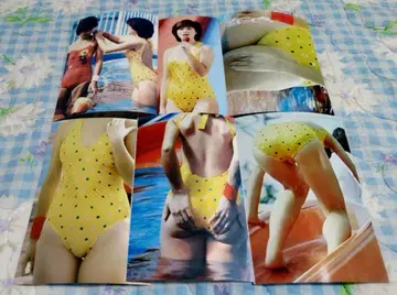 80년대 아이돌 브로마이드 카시와바라 요시에 수영 대회 L 사이즈 6장