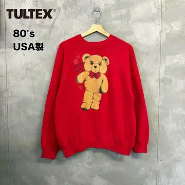 80's TULTEX USA제 맨투맨 트레이닝복 곰 애니멀 동물