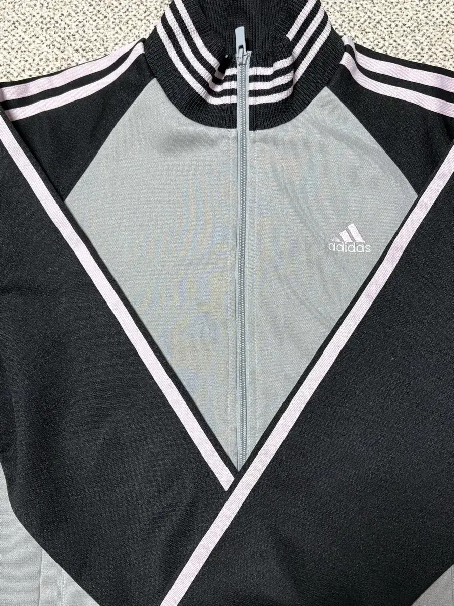Adidas Gray Pink Training Zip-up Track Top