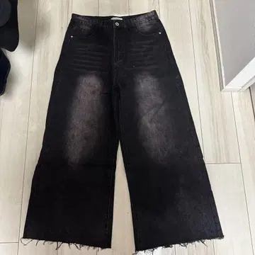 블랙 와이드 데님