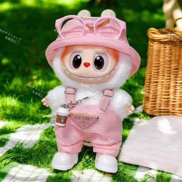 Labubu 라부부 봉제 인형 의류 17cm 봉제 인형 의류 핑크