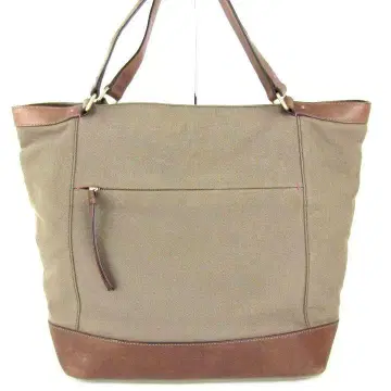 폴스미스 토트백 캔버스 가죽 브라운 Paul Smith