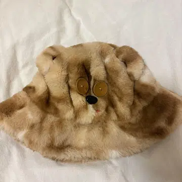 곰 페이스 인조 모피 모자