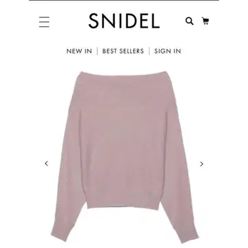 스나이델 캐시미어 오프숄더 니트