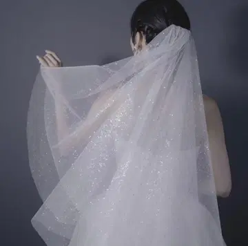 글리터 포함 웨딩 베일