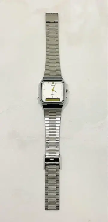 CASIO 쿼츠 손목시계 스테인리스 스틸 AQ-525