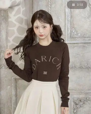 Darich 브라운 니트 스웨터 긴팔