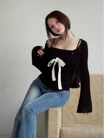andmary Emma knit flare cardigan set