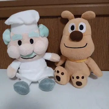 호빵맨 봉제 인형 2체 세트 (잼 아저씨와 치즈)
