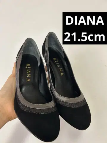 DIANA 블랙 펌프스 21.5cm