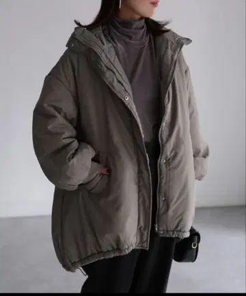 패딩 자켓 충전솜 후드티 라이트 그린