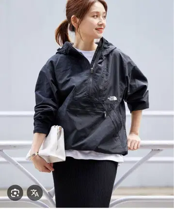 THE NORTH FACE 컴팩트 아노락 후드티 블랙 S