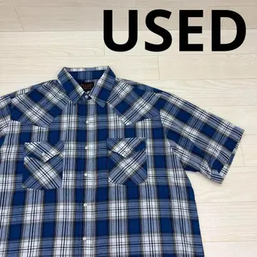USED 구제 의류 유즈드 PLAINS 반팔 웨스턴 셔츠