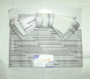 반폭 허리띠 옅은 그레이 바탕에 사선 패턴