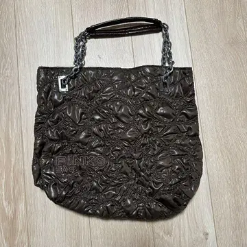 PINKO bag 토트백 퀼팅 브라운 체인 핸들