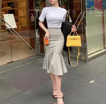 QUNG 머메이드 실루엣 스커트 완판템