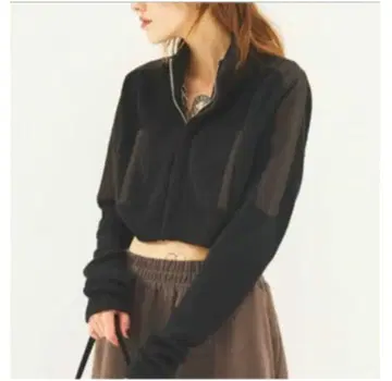 juemi 집업 목넥 니트 블랙 FREE SIZE