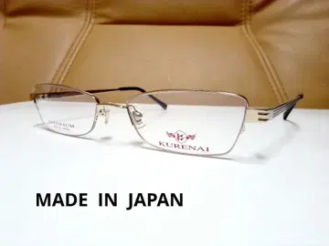 조금 강해 보일 수 있는 일본제 안경 프레임 (골드) 새상품