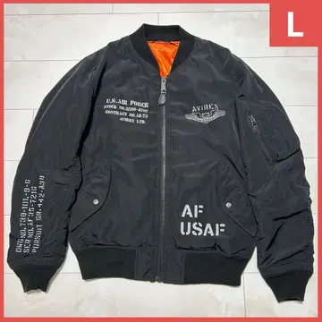 AVIREX MA-1 플라이트 자켓 블랙 L 리버서블