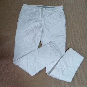 adidas 여성용 골프 팬츠 퀼트 화이트 XL