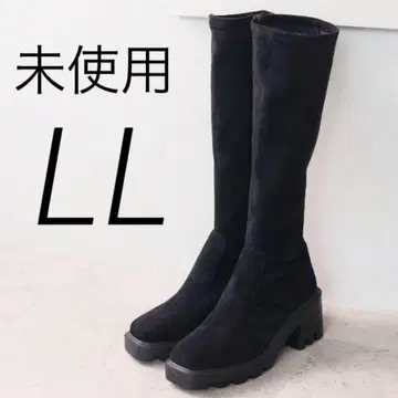 스퀘어토 통굽 스트레치 롱 부츠/Vivian LL 사이즈