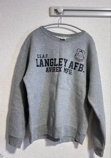 AVIREX U.S. 트레이닝복 맨투맨 그레이