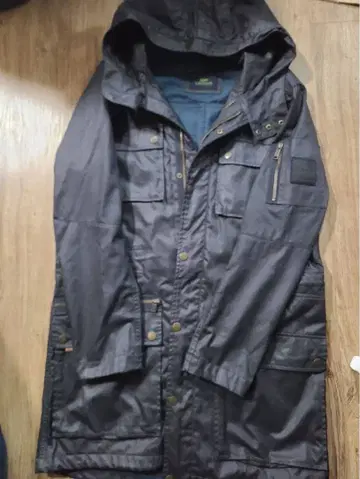 LACOSTE 후드 부착 자켓 네이비