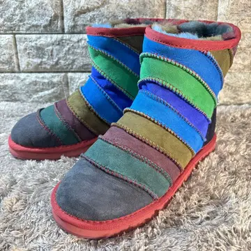 컨디션 최상 Estacion 에스타시온 어그 부츠 멀티 컬러 스웨이드