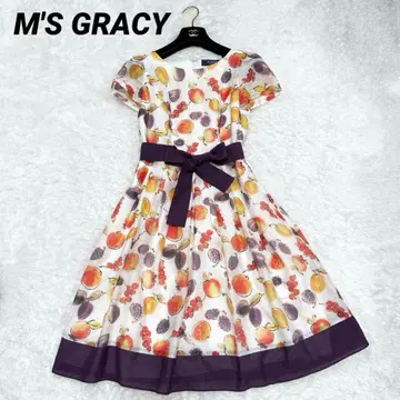 [ 새상품급 ] 엠즈 그레이시 원피스 36 후르츠 리본 2021년