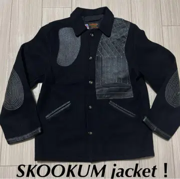 새상품급! 별주! SKOOKUM 레터맨 울 코트