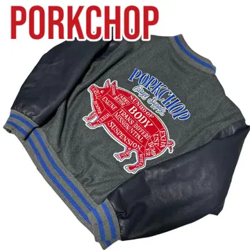 [ PORKCHOP ] MELTON VARSITY JACKET M 사이즈