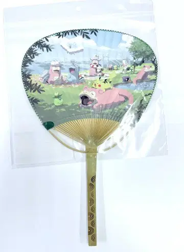 포켓몬 센터 카가와 현지 한정판 마루가메 대나무 부채 피카츄 야돈