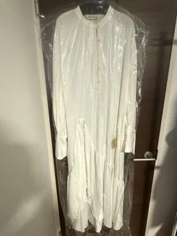 PINUE 아지메헴 셔츠 원피스 (WHITE) M 사이즈