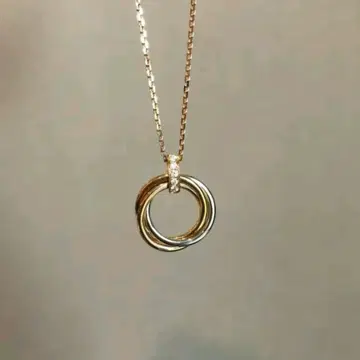 쓰리 컬러 골드 목걸이 트리니티