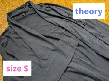 [ Theory ] 새상품급 면 100% 롱 가디건 네이비 S 사이즈