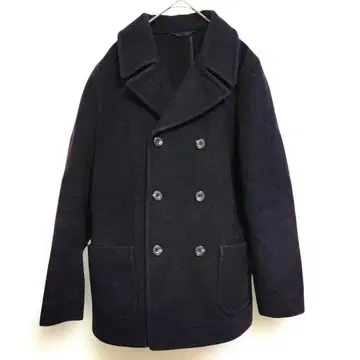 다크 네이비 남성용 더블 브레스트 피코트 Pink Label BASIC