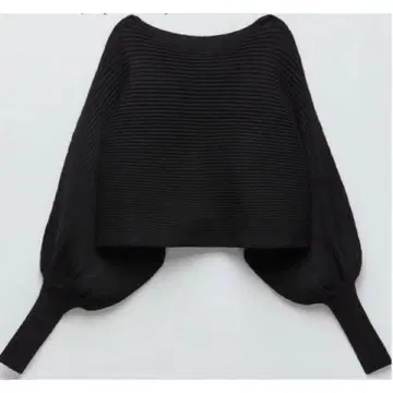 [택 포함 새상품] ZARA 자라 루즈핏 슬리브 니트탑 블랙