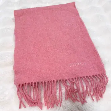 FURLA 훌라 핑크 머플러 스톨 캐시미어 100% 복숭아색