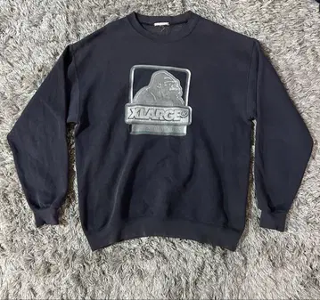 XLARGE 90s 고릴라 로고 맨투맨 네이비