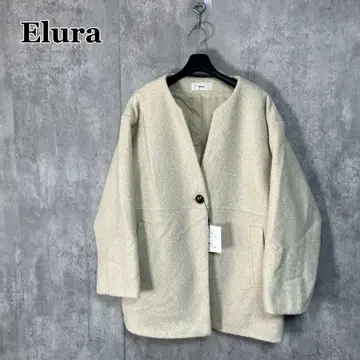 새상품 Elura 컬리 샤기 코트 M
