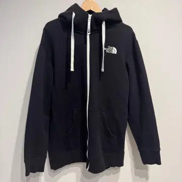 THE NORTH FACE 블랙 집업 로고 후드티