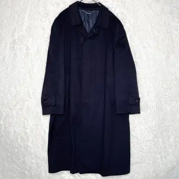 CROMBIE 크롬비 캐시미어 100% 체스터 코트 최고급 다크 네이비