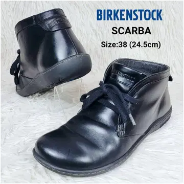 단종 새상품급 버켄스탁 스컬바 레이스업 숏부츠 천연 가죽 38