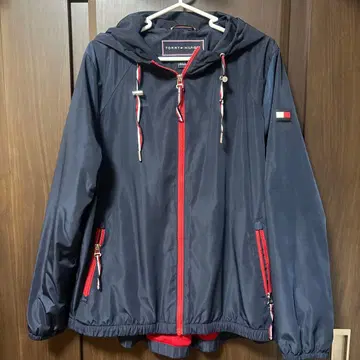 TOMMY HILFIGER 후드 부착 네이비 블루종