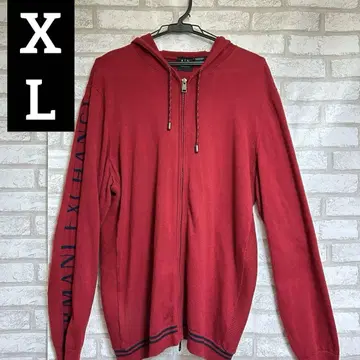 ARMANI EXCHANGE 집업 후드티 레드