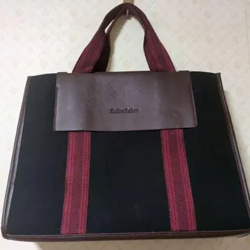 Zalindar 토트백 블랙 레드 스트라이프