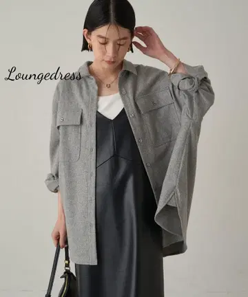 라운지 드레스 자수 울 셔츠