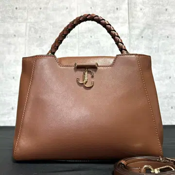 [ 미사용급 ] JIMMY CHOO VARENNE 카멜 2WAY 핸드백